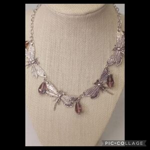 DRAGONFLY silver necklace